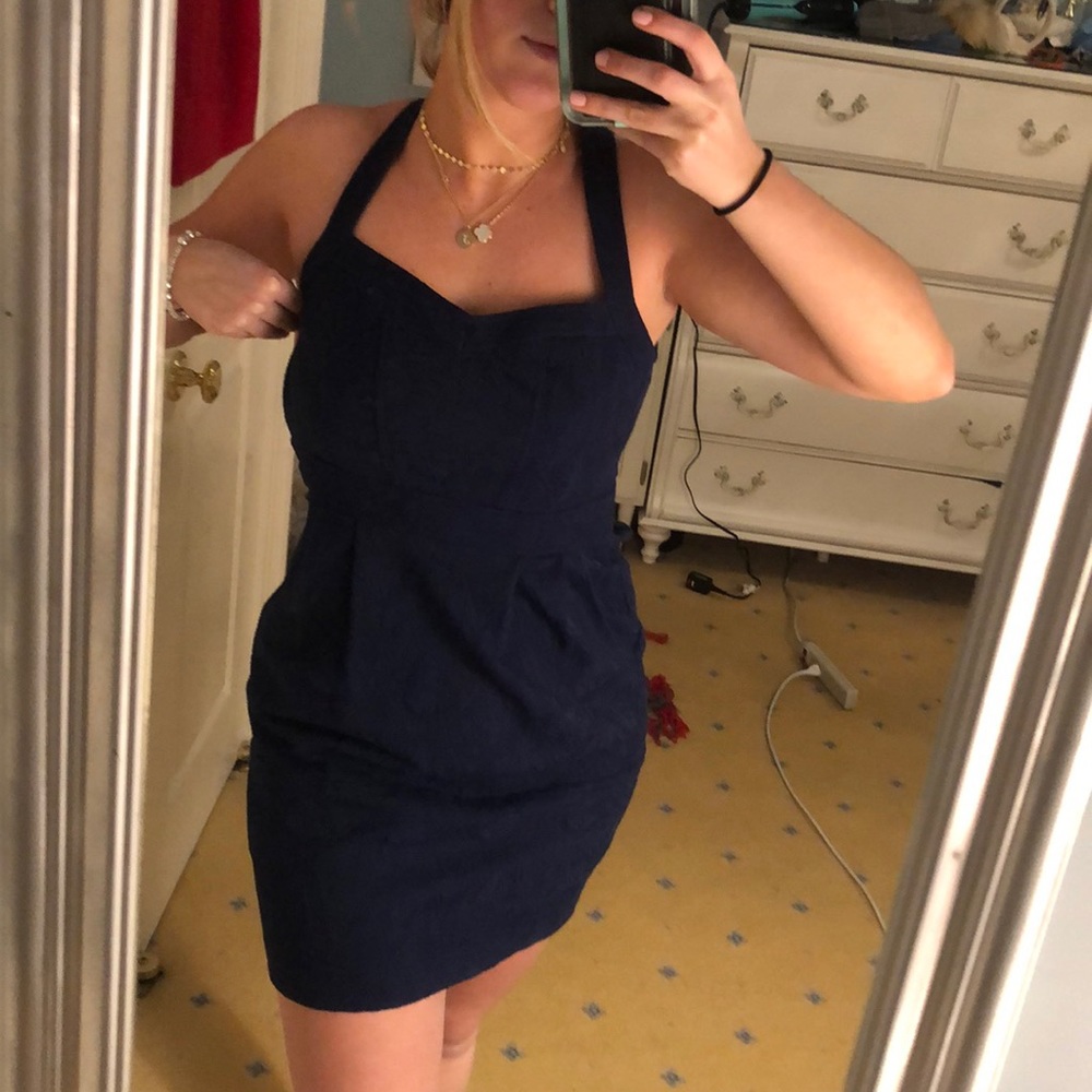 Nanette Lepore navy blue dress